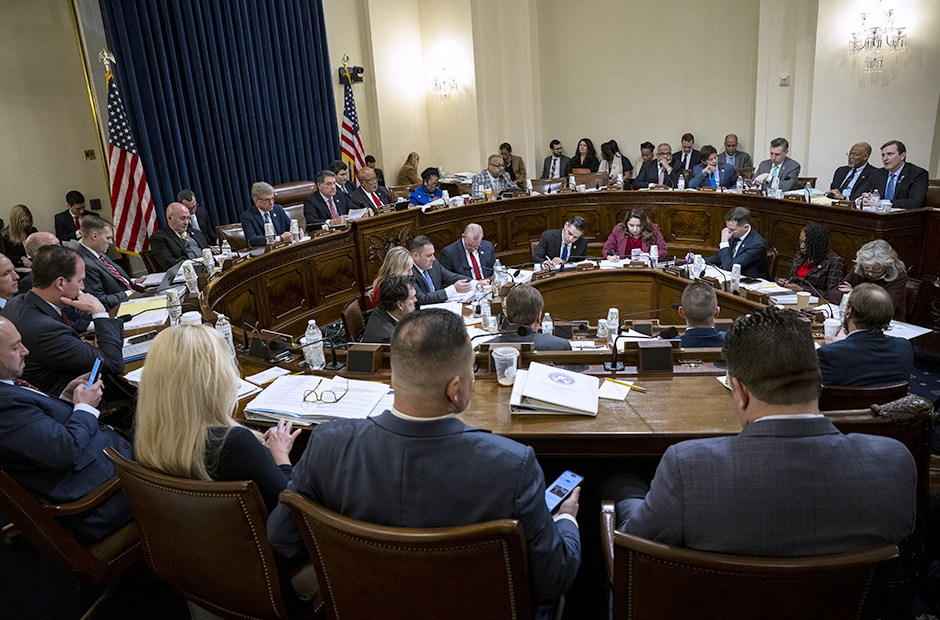 Homeland Security Committee convenes in Capitol hearing room.