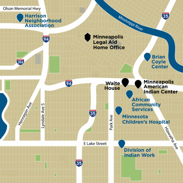 Map of downtown Minneapolis
