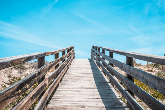 bridge, blue sky