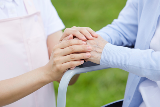 two people holding hands