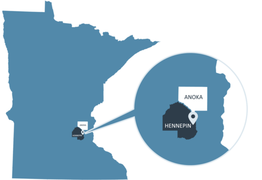 Minneapolis service area map